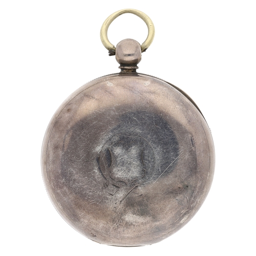 32 - Thomas Yates, Preston - Victorian silver 'slow beat' fusee lever pocket watch, London 1859, No. 1660... 