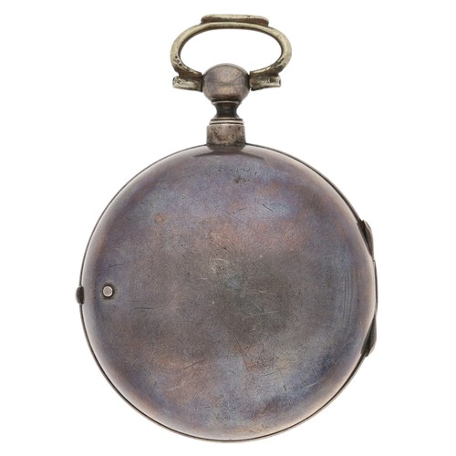 56 - Rare 18th century 'upside down' cylinder centre second silver pair cased pocket watch, London 1758, ... 