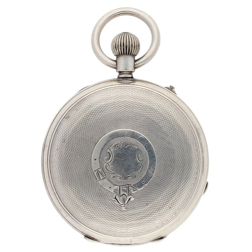 46 - Stuart Dawson & Co, Liverpool and London - Victorian silver top wind hunter pocket watch, London... 