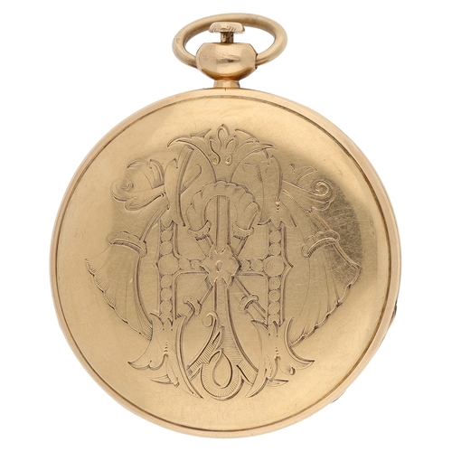 50 - Gounouilhou & Francois A Geneva&nbsp;- 18ct quarter repeating ruby cylinder pocket watch with in... 