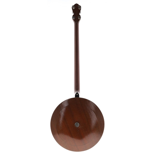 2538 - Clifford Essex & Son 'Popular' four string banjo, bearing the maker's plate screwed to the perch... 