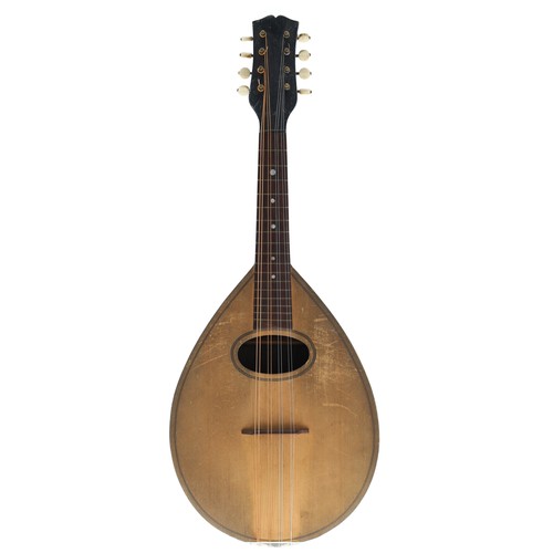 2544 - Neapolitan twelve string mandolin labelled Carlo Ricordo, Napoli, N.1000/8..., with rosewood bowl ba... 