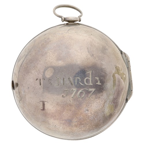 15 - John Free, Oxon - fine early 18th century silver pair cased verge pocket watch, No. 47, signed fusee... 