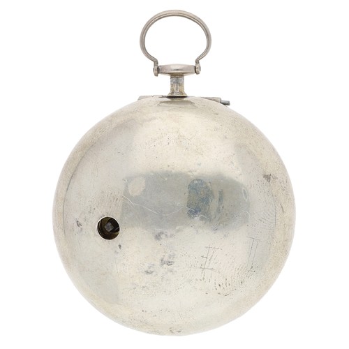 15 - John Free, Oxon - fine early 18th century silver pair cased verge pocket watch, No. 47, signed fusee... 