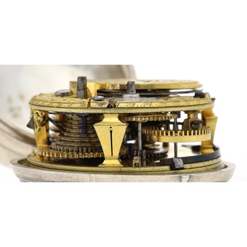 15 - John Free, Oxon - fine early 18th century silver pair cased verge pocket watch, No. 47, signed fusee... 