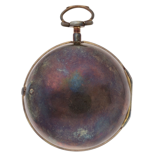 30 - Samuel Macham, London - early 18th century gilt metal pair cased verge pocket watch, signed fusee mo... 