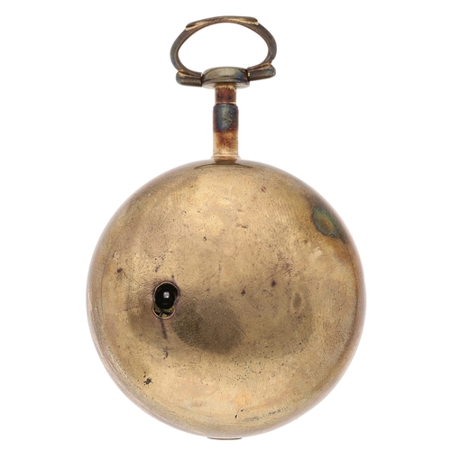 30 - Samuel Macham, London - early 18th century gilt metal pair cased verge pocket watch, signed fusee mo... 