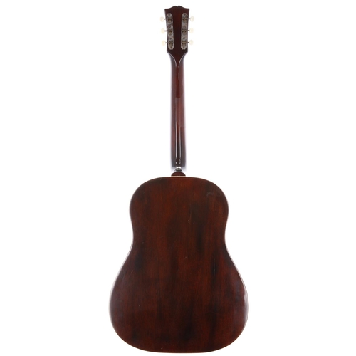 31 - Gibson J-45 acoustic guitar, made in USA, circa 1946; Back and sides: mahogany, repaired crack to lo... 