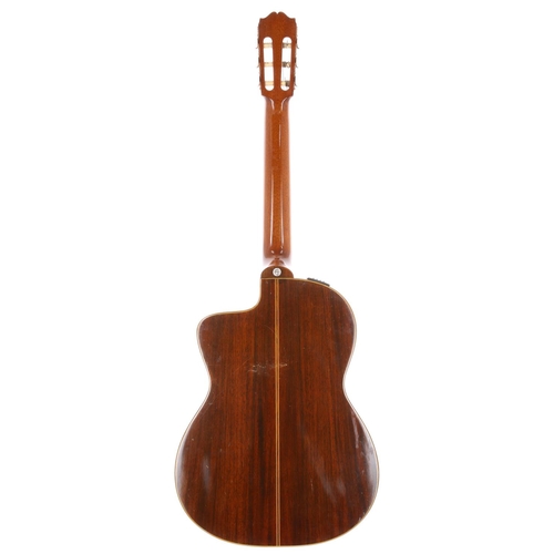35 - 1985 Takamine EC132SC nylon string electro-acoustic guitar, made in Japan; Back and sides: Indian ro... 