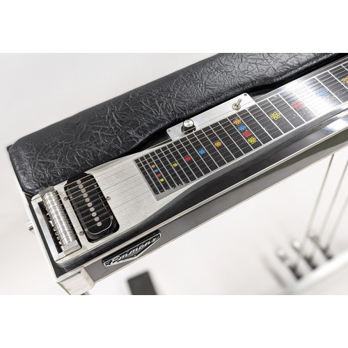 54 - Emmons SD10 pedal steel guitar, with single ten string neck and three pedal levers, within original ... 