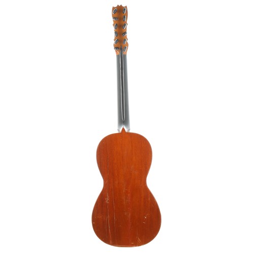 2130 - The Granary Collection - Interesting 19th century small bodied guitar labelled José Linares...; Back... 