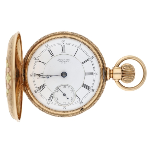 5 - Baseball Interest - American Waltham 'Appleton Tracey & Co' - fine 14ct tri-colour hunter pocket... 