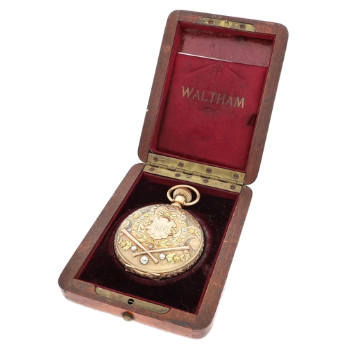 5 - Baseball Interest - American Waltham 'Appleton Tracey & Co' - fine 14ct tri-colour hunter pocket... 