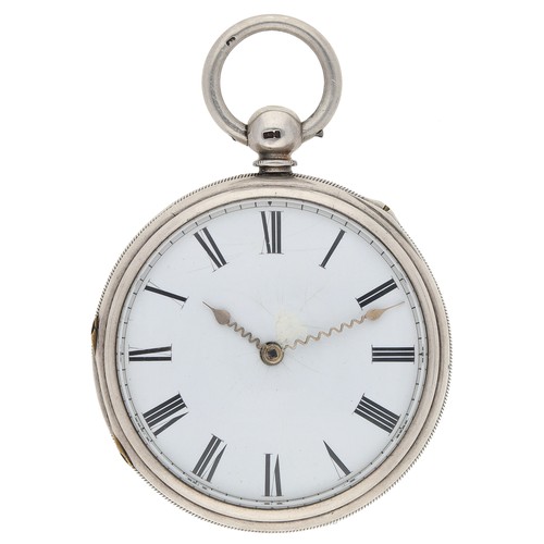 14 - Swiss silver repeating pocket watch with Grande Sonnerie, unsigned two train movement with hammers s... 