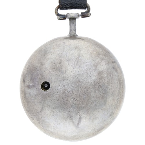 45 - George Clarke, London - George II silver pair cased verge pocket watch, London 1759, No. 2275, signe... 