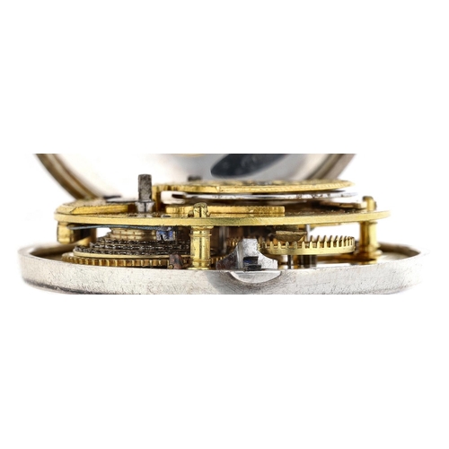 1 - Barth Valentine, London - George III silver and horn 'Britannia' pair cased verge pocket watch, Lond... 