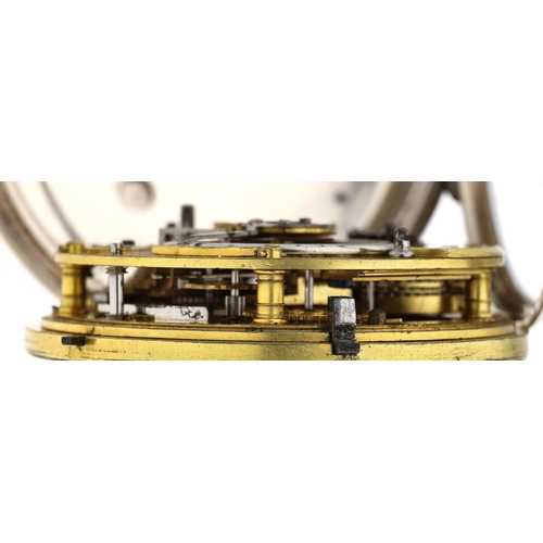 31 - Barraud, London - George IV silver fusee lever pocket watch, London 1829, No. 14910,  signed movemen... 