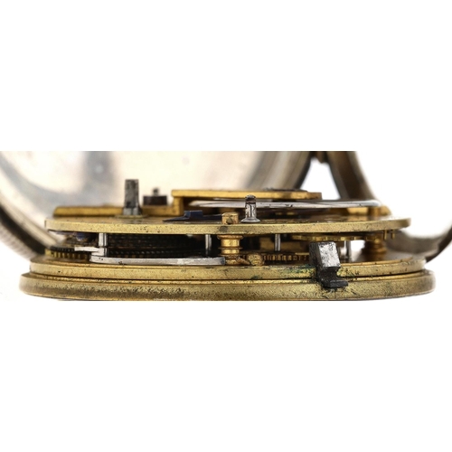 32 - Thomas Yates, Preston - Victorian silver 'slow beat' fusee lever pocket watch, London 1859, No. 1660... 