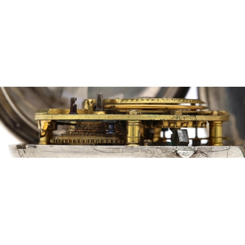 37 - French, Royal Exchange, London - George III silver cylinder hunter pocket watch, London 1813, No. 87... 