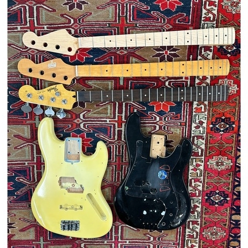 1488 - Two guitar bodies to include a Precision type and a PJ type, both for projects/spares; together with... 