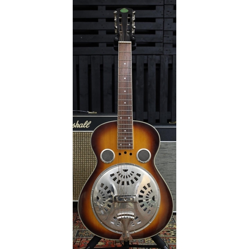 652 - Regal square neck resonator guitar, sunburst finish, within Sigma gig bag