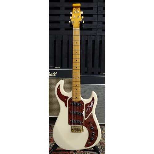 621 - Burns Club Series Marquee electric guitar; Body: white finish, some discolouration to front; Neck: m... 