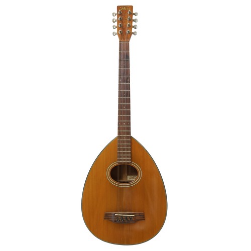 2504 - Good Fylde mandola labelled Fylde Octavius, no. 4107, the pear shaped body with banded mahogany back... 