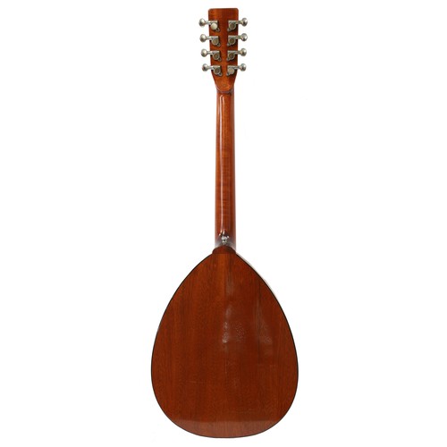 2504 - Good Fylde mandola labelled Fylde Octavius, no. 4107, the pear shaped body with banded mahogany back... 