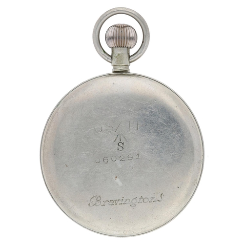 Frenca WWII British Military Army issue nickel cased lever pocket watch ...