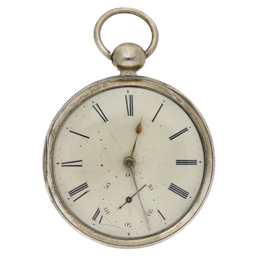 651 - Henry & John Daniels, Liverpool - 19th century silver fusee lever pocket watch, Chester 1833, si... 