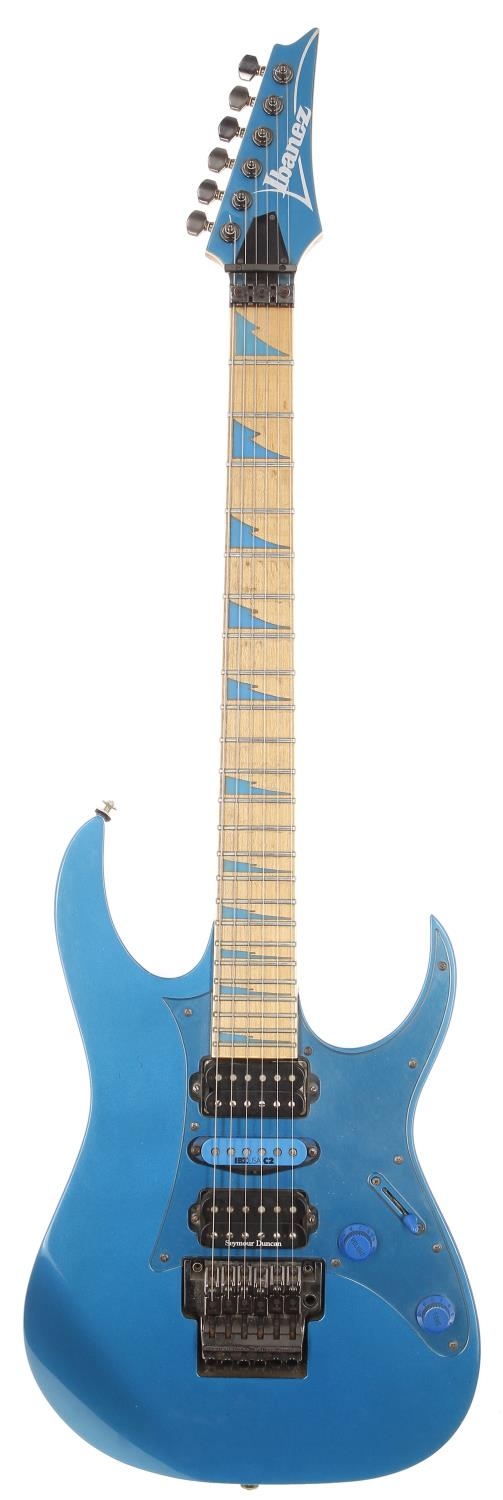 1991 Ibanez RG770 electric guitar, made in Japan; Body: blue metallic ...