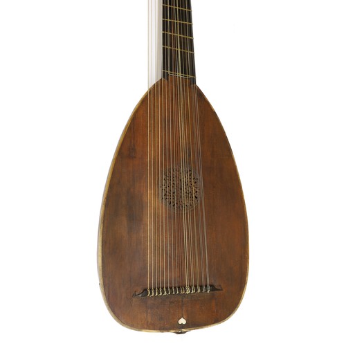 2551 - Fine and rare Italian chitarrone made in the first half of the 17th century, attributed to Wendelin ... 