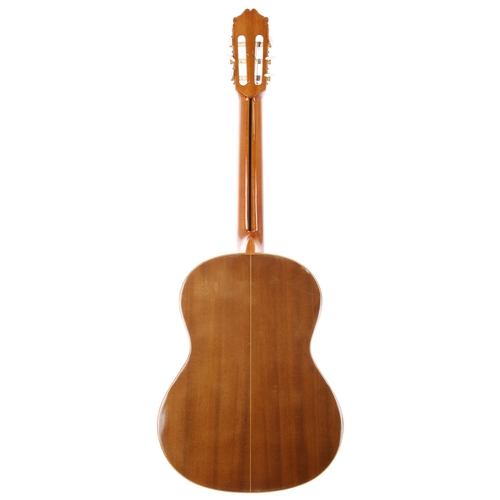 2103 - Cuenca Model 70c classical guitar, made in Spain; Back and sides: mahogany; Top: cedar, a few minor ... 