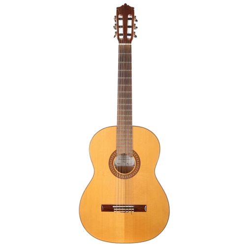 2116 - 2017 Antonio San Juan Flamenco guitar; Back and sides: cypress, light marks and dings; Top: spruce, ... 