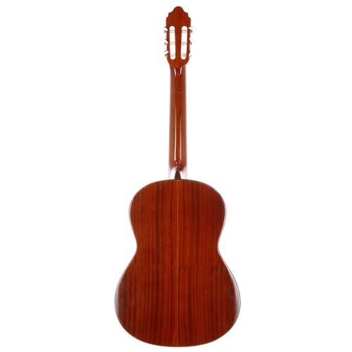 2128 - Valencia Custom CG30R classical guitar, with semi-rigid fibreboard case (repairs to top)... 