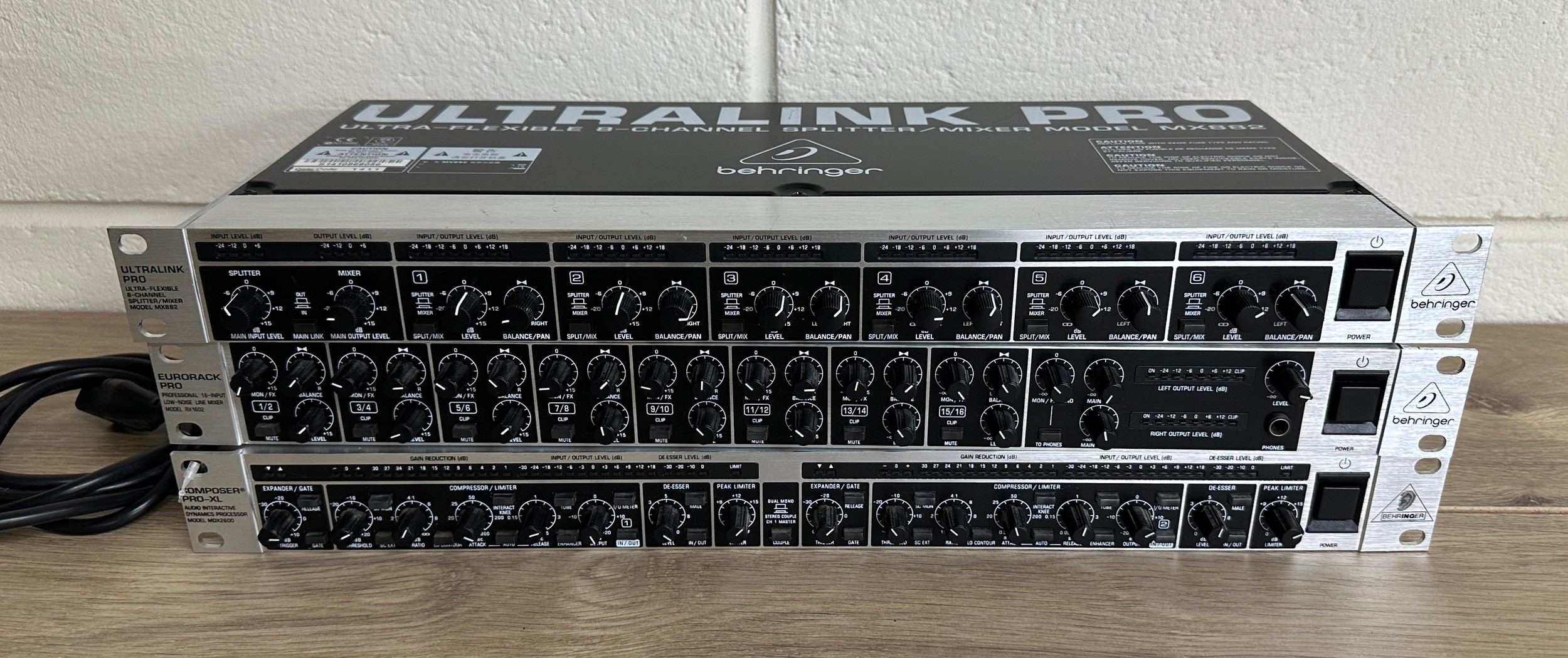 Three Behringer rack units to include an MDX2600 Composer Pro-XL, an ...