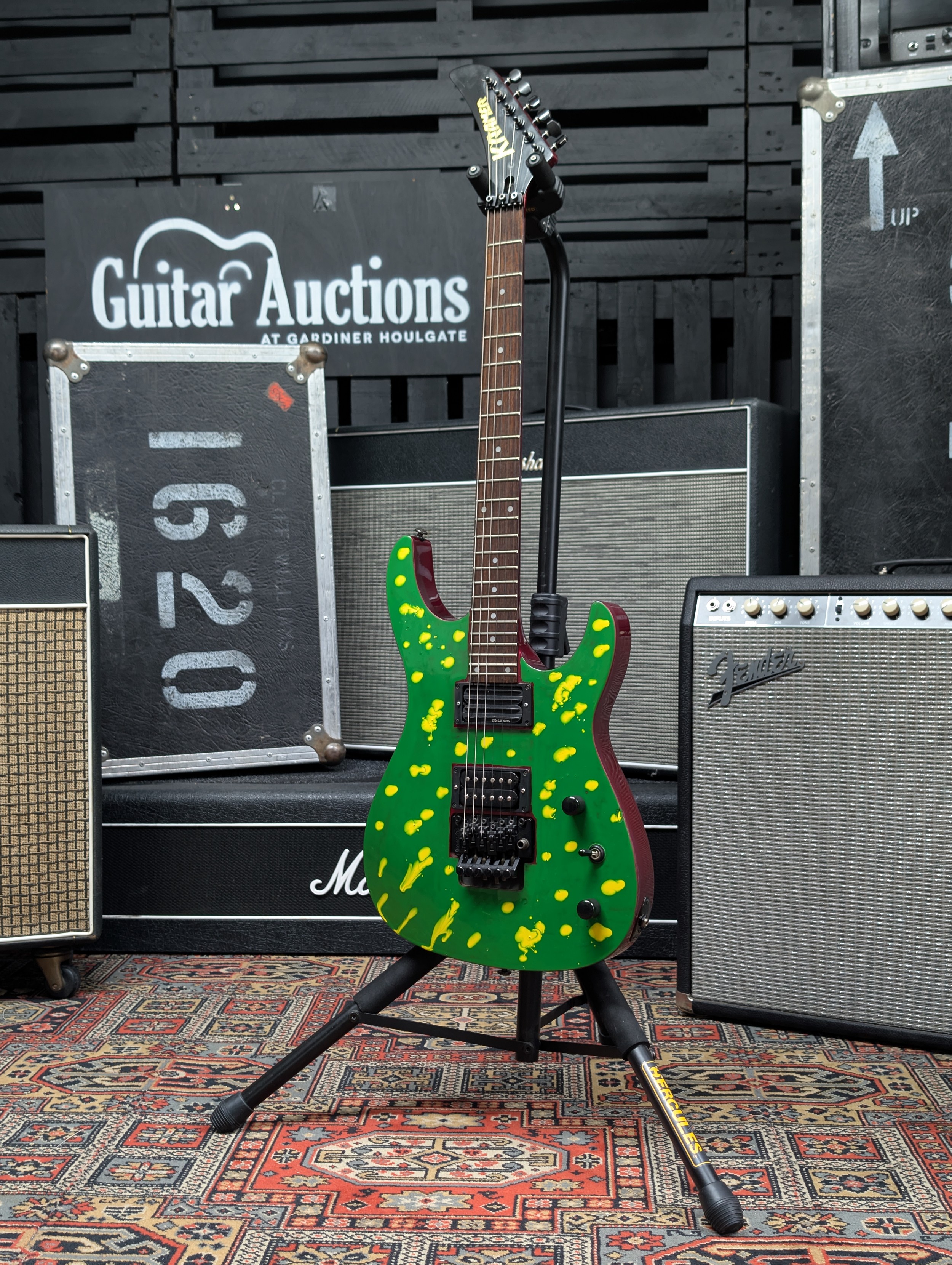 Modified 2000 Kramer electric guitar, with custom finish and pickup ...