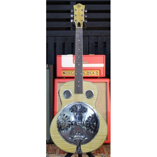 Moondog Guitars electric resonator guitar, natural finish, within ...