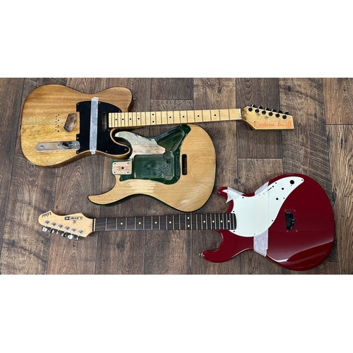 1492 - Line 6 Variax electric guitar body, neck and pickguard for spares/repair; together with a Yamaha Pac... 