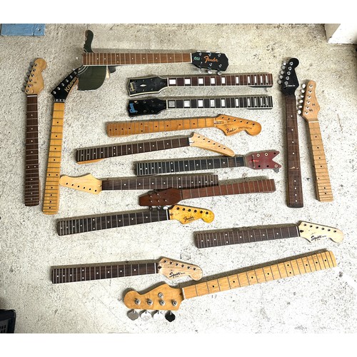 1528 - Approximately fifteen various guitar necks for projects/spares in varying states of repair... 