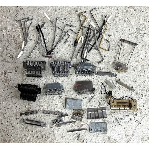1522 - Selection of guitar bridges to include a Washburn 600S Floyd Rose licensed trem, Strat type bridges,... 