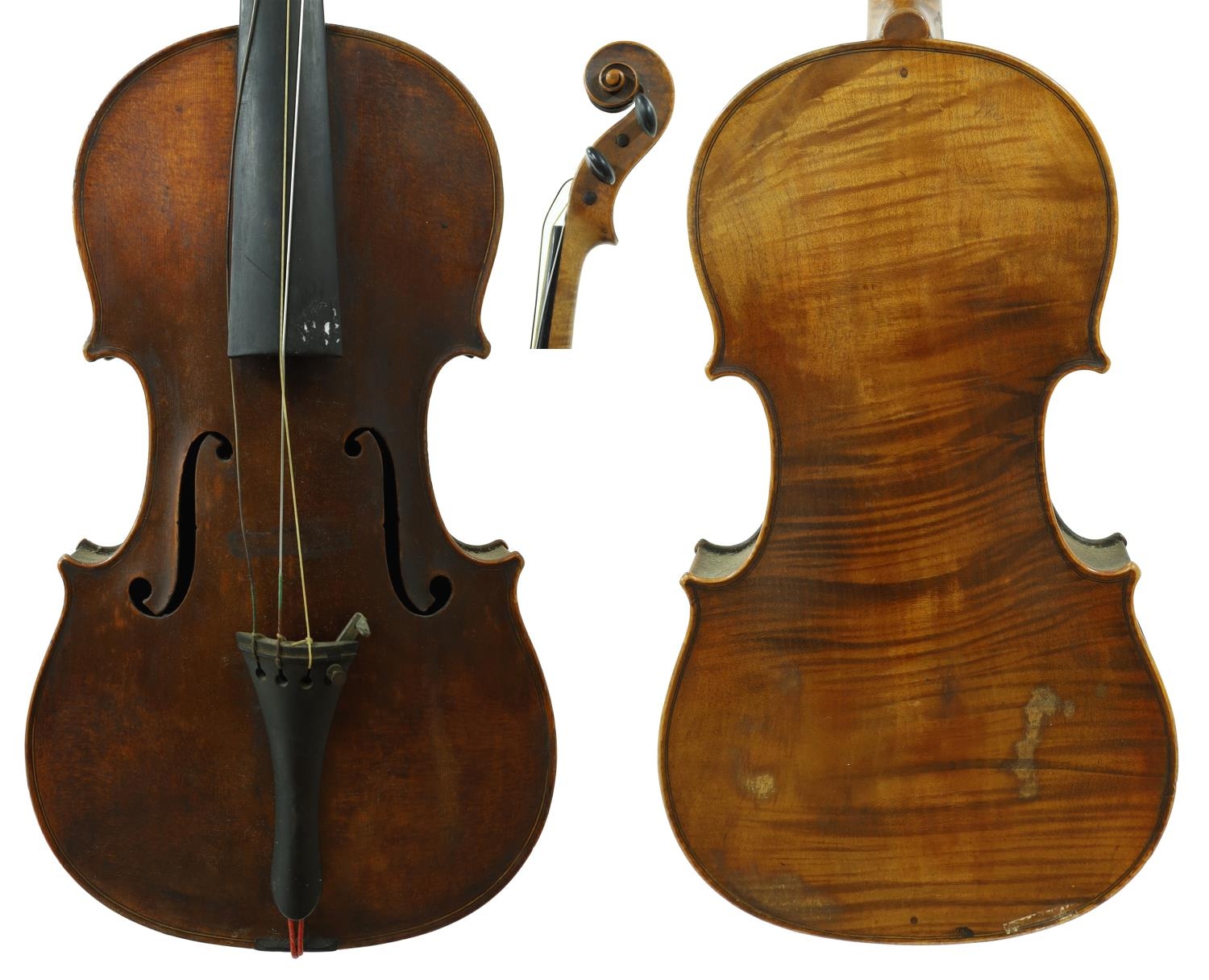 French violin by and stamped Remy Cremonae to the inner back, the one ...