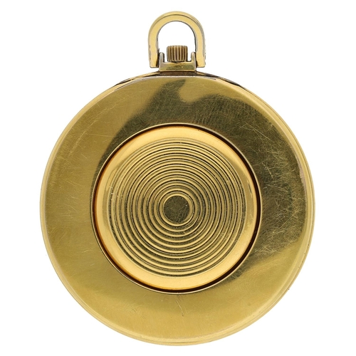 655 - Gubelin gold plated pocket watch timepiece with world time indication, circa 1960, signed circular s... 