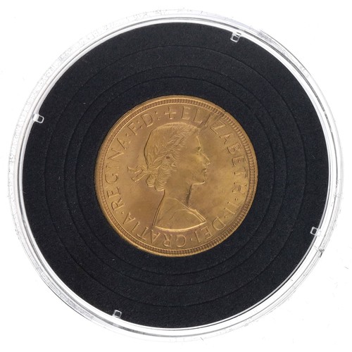 56 - The Bradford Exchange - 1957 Queen Elizabeth II gold sovereign coin, 8gm, with certificate and box... 