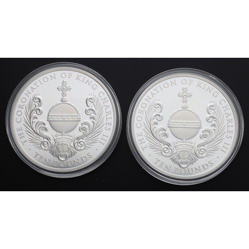 61 - The Bradford Exchange - two 2023 ten pound proof coins commemorating The Coronation of His Majesty K... 