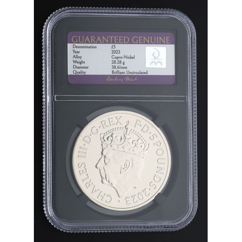 61 - The Bradford Exchange - two 2023 ten pound proof coins commemorating The Coronation of His Majesty K... 
