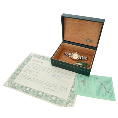 3 - Rolex Oyster Perpetual Date gold and stainless steel lady's wristwatch, reference no. 6917, serial n... 