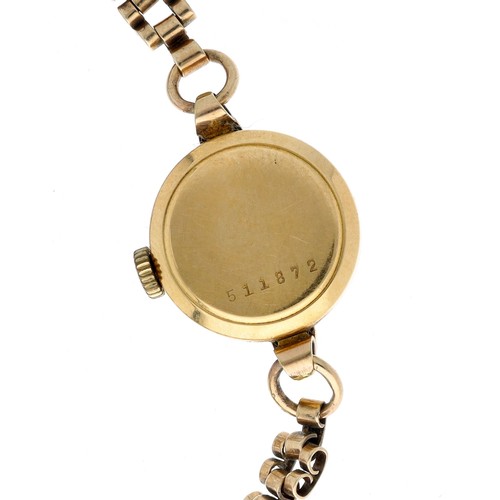 10 - Election 18k lady's wristwatch on a 9ct bracelet, 13.1g, 18mm