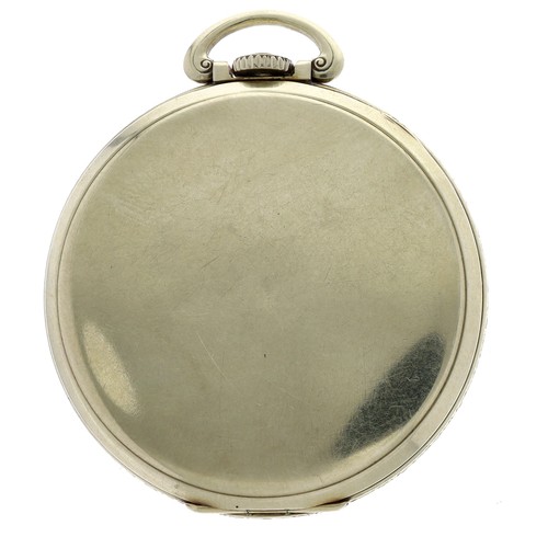615 - American Waltham 14ct dress pocket watch, serial no. 27141110, circa 1930, signed 17 jewel adjusted ... 