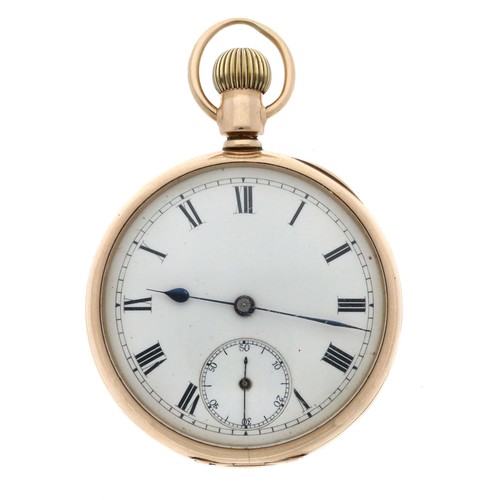 625 - American Waltham 'Vanguard' 10ct lever pocket watch, serial no. 12546454, circa 1903, signed 19 jewe... 
